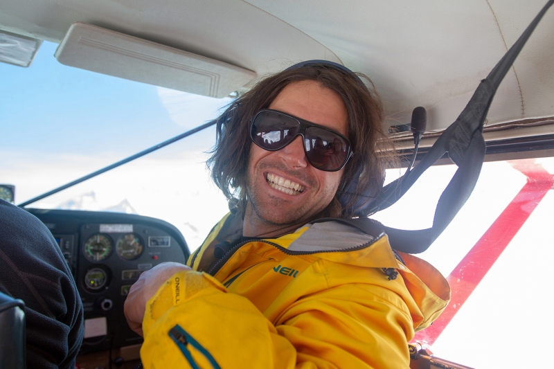 Jeremy Jones enroute to another big adventure.